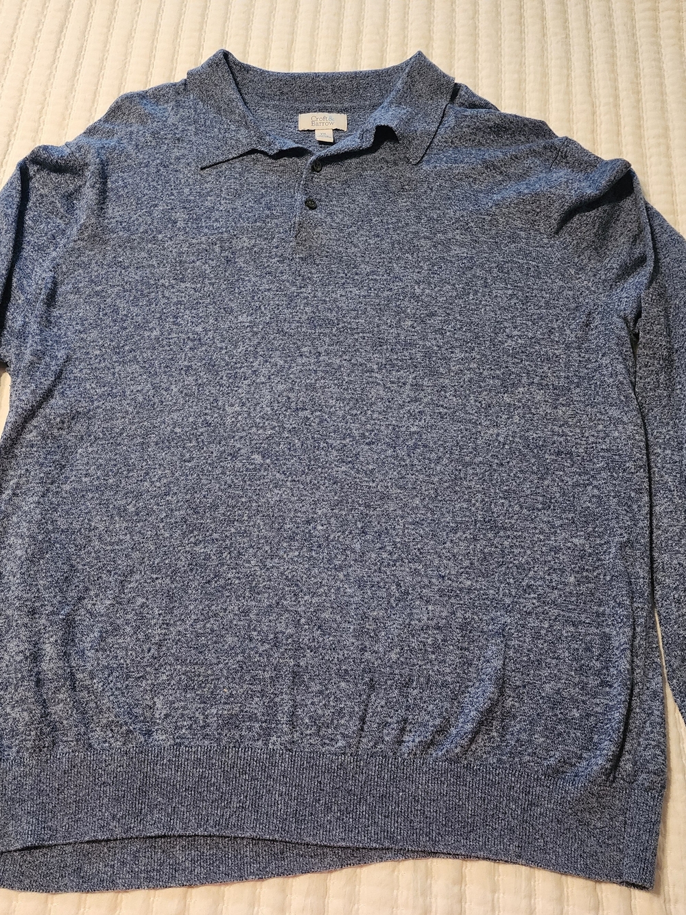 croft & barrow Men’s Blue Heather Polo Sweater